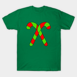 RED And Green Christmas Candy Cane T-Shirt